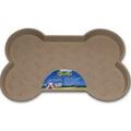 Pamperedpets Bella Spill-Proof Bone Shaped Pet Mat - Tan PA15317